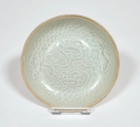 qingbai moulded dish southern song