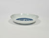 blue white moulded ming dish wanli
