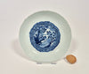 blue white moulded ming dish wanli
