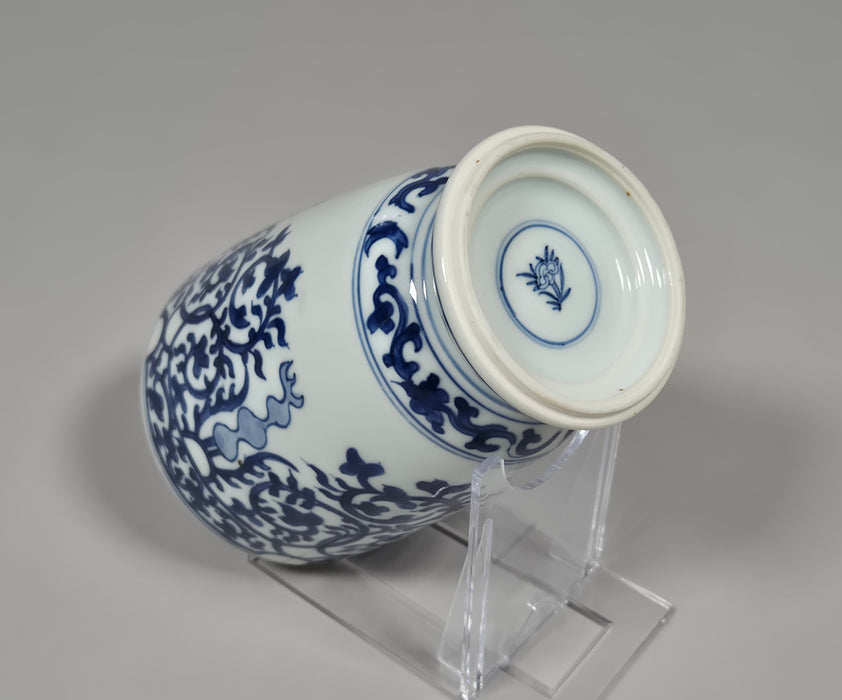 blue white beaker vase chongzhen transitional