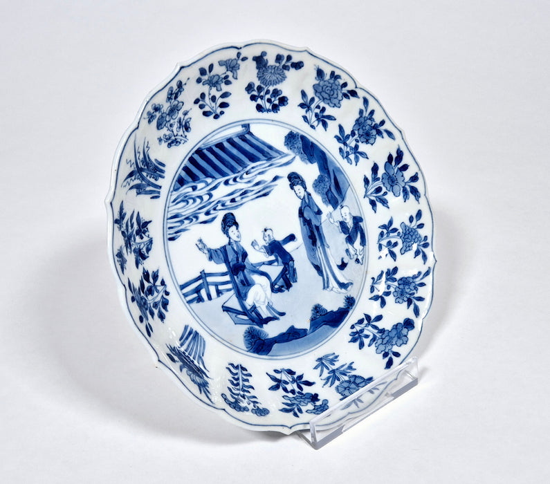 blue and white kangxi dish