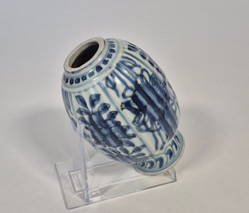 blue and white tea caddy kangxi