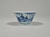 A blue and white conical cup – Transitional Period