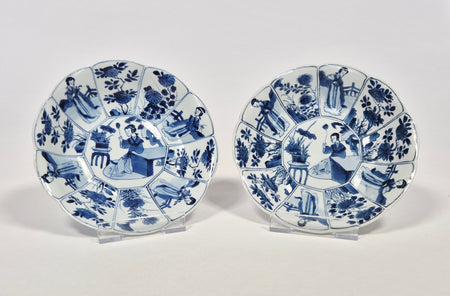 blue white long eliza dish kangxi