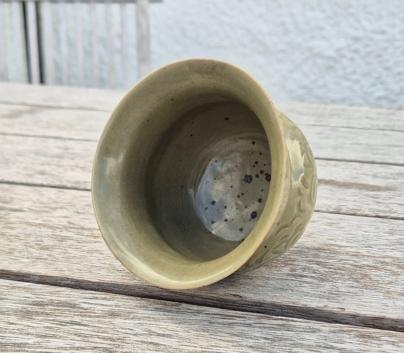 A carved Yaozhou celadon zhadou – Northern Song Dynasty - SOLD