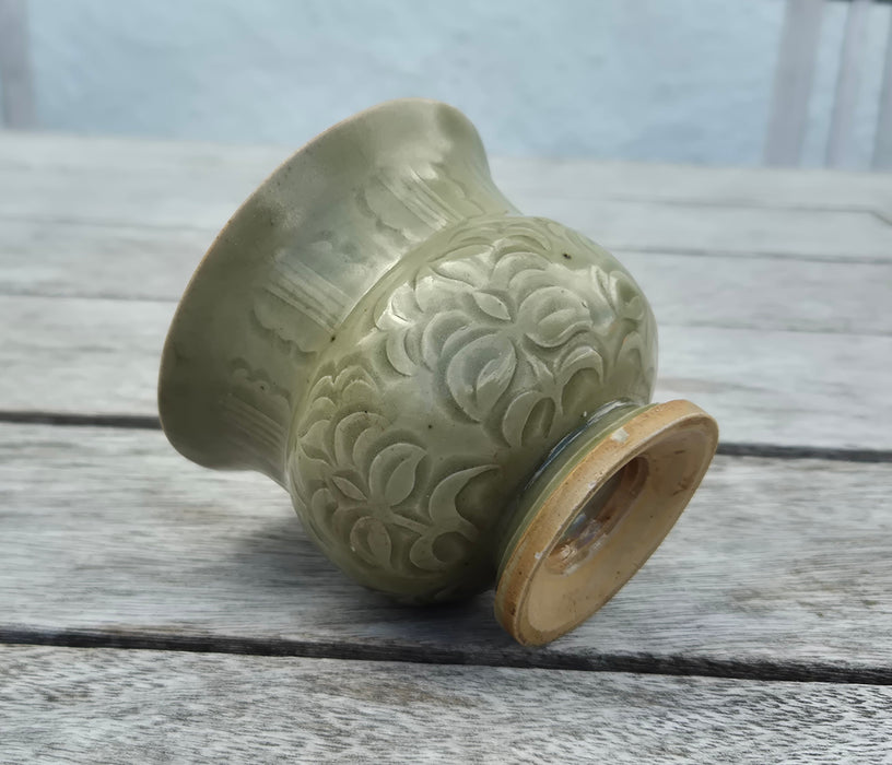 A carved Yaozhou celadon zhadou – Northern Song Dynasty - SOLD